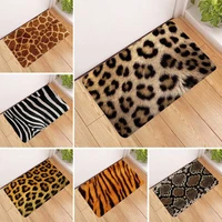 modern leopard print carpet living room brown home decor doormats foot mats rugs european anti slip chair cushion lounge mat