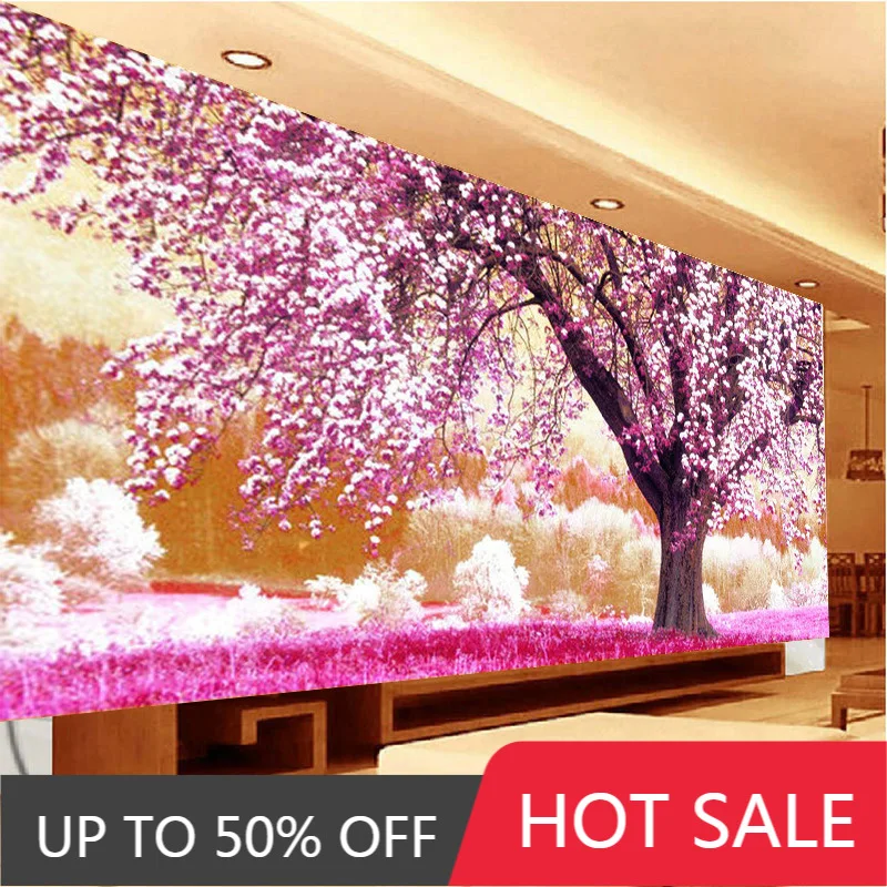 

Алмазная вышивка «сделай сам», алмазная 5D Вышивка крестиком с изображением вишневого дерева