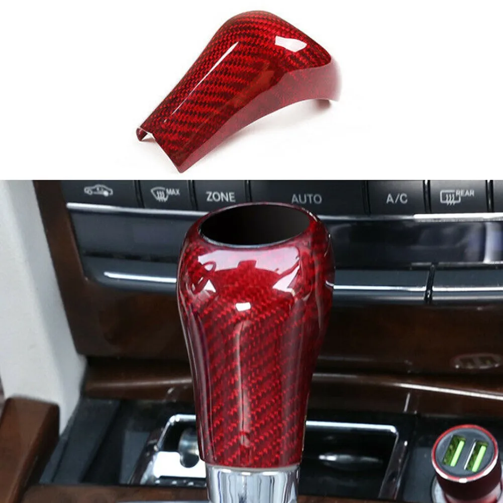 

Real Carbon Fiber Inner Gear Shift Knob Cover Trim For Mercedes A C E G GLS Level 2009-15 Car Modification Gear Replacement
