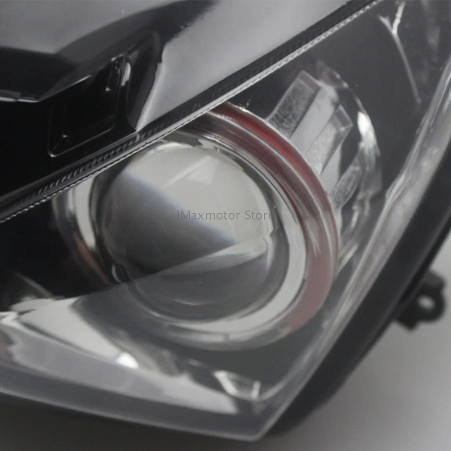 

Motorcycle HID Xenon Projector Conversion Headlight Assembly L/H Beam LED Red Angel Eyes Head Lamp For Kawasaki Z800 Z250 Z300