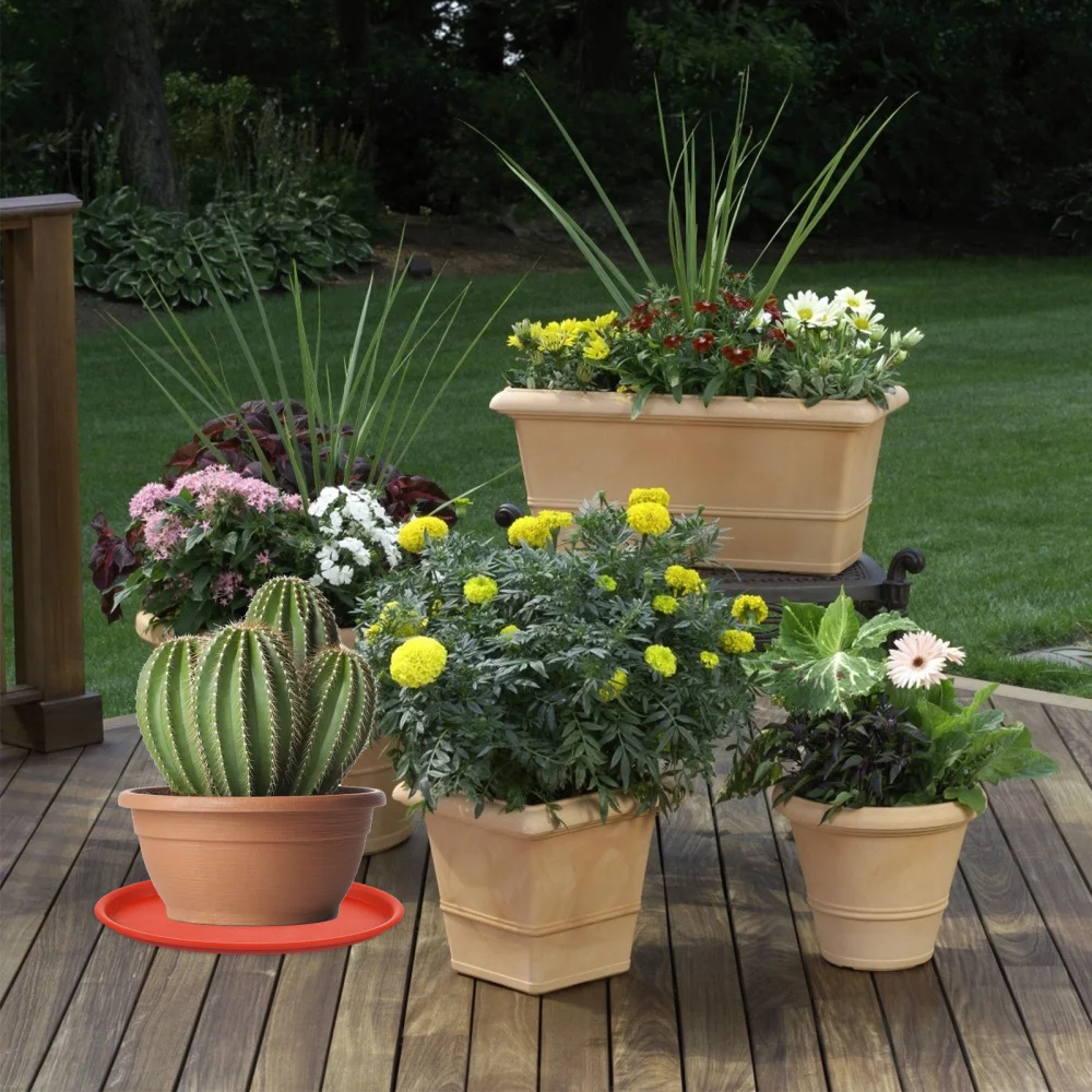 

10Pcs Plant Saucers Oval Flowerpot Trays Flower Pot Bases Water Trays