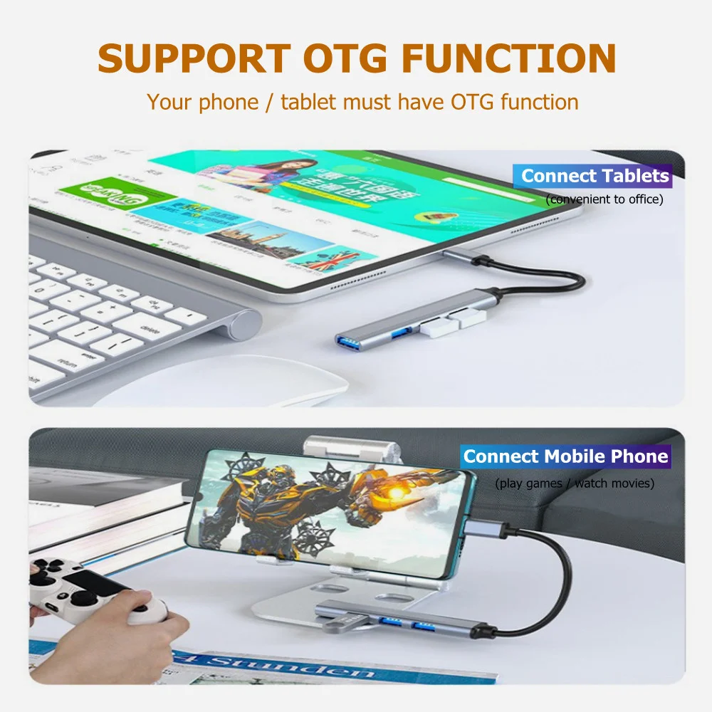 Концентратор USB Type-C 3 0 1 3/4 для Macbook Pro 13 15 Air Mi HUAWEI аксессуары ПК | Компьютеры и офис