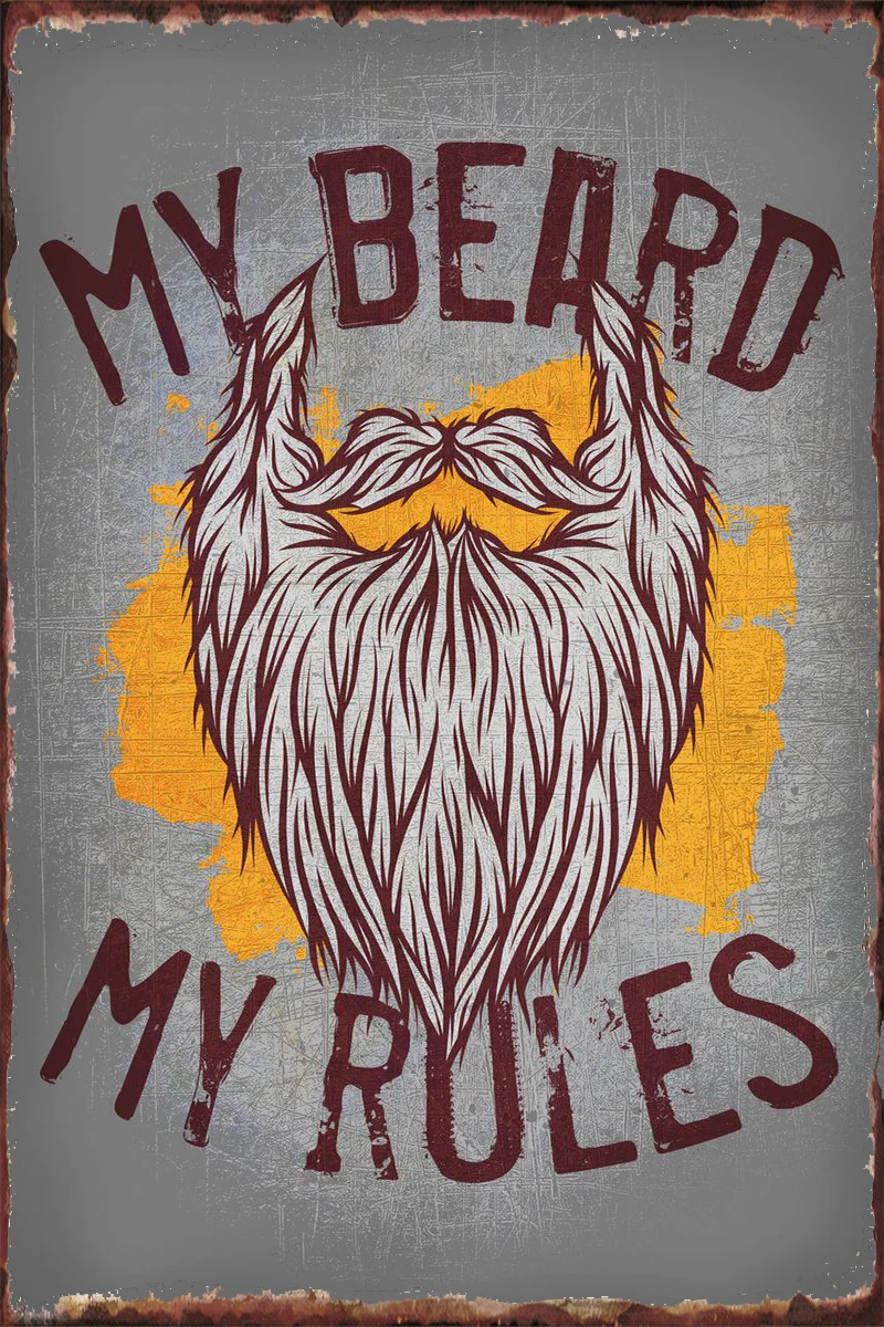 The Beard Ретро Винтажный Металлический Знак Листы Хранения Стены Украшение Для Дома Искусства Клуба Мужской Пещеры Кафе Паб.