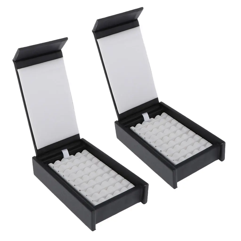 2x Diamond Display Box W/ Magnet Cover Gemstone Gem Storage Case Organizer | Украшения и аксессуары