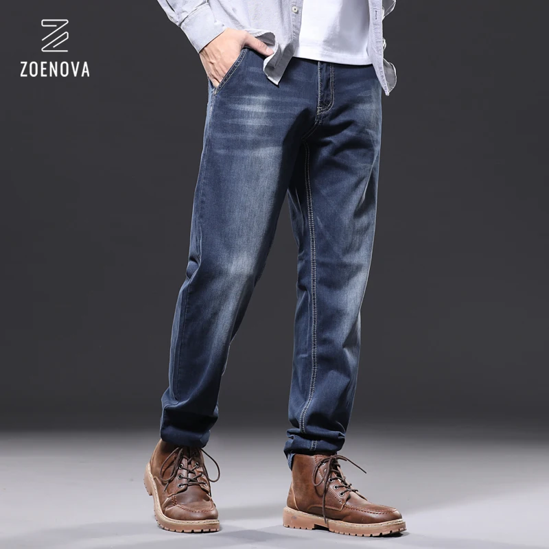 Для мужчин Бизнес синие джинсы 2021 Повседневное черная джинсовая женской модной