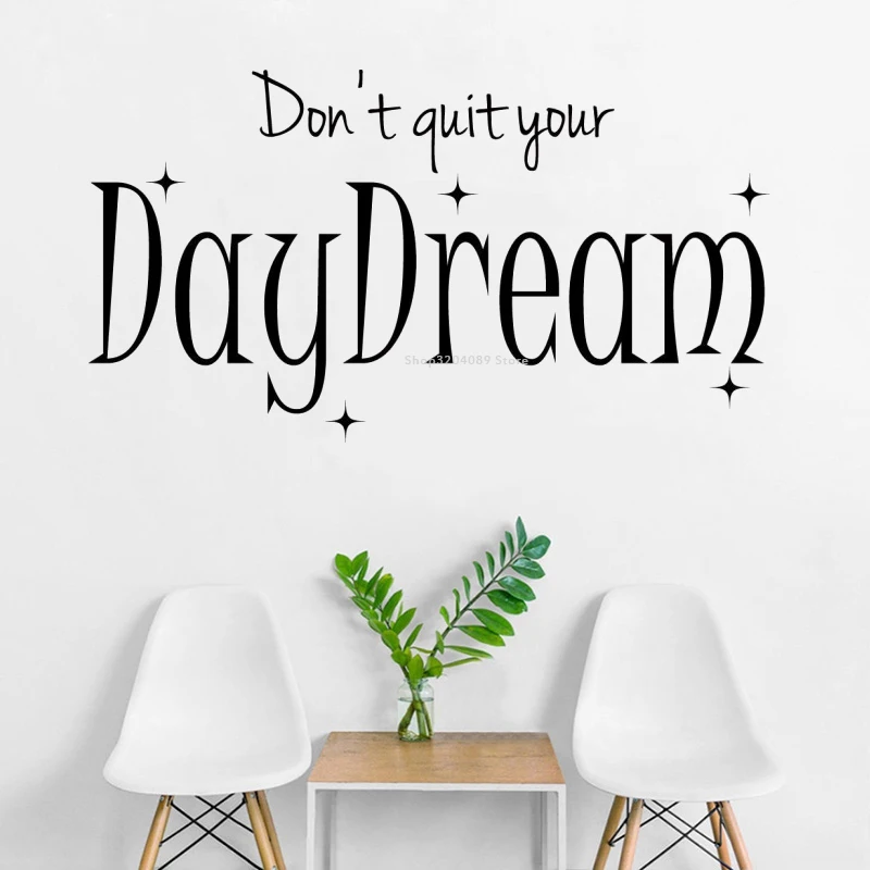 Цитатой Don't Quit ваши мечты вдохновляющие Наклейка на стену с цитатами