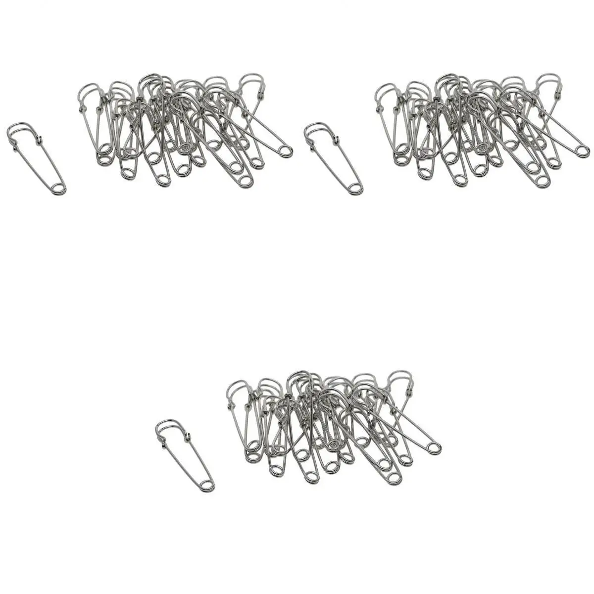 

60pcs -2/2.5/3inch Large Steel Safety Pins Craft Sewing Knitting Quilting