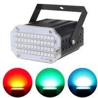 48 led rgb 3in1 strobe light disco dj party bar christmas club remote sound activated flash light stage lighting effect par lamp
