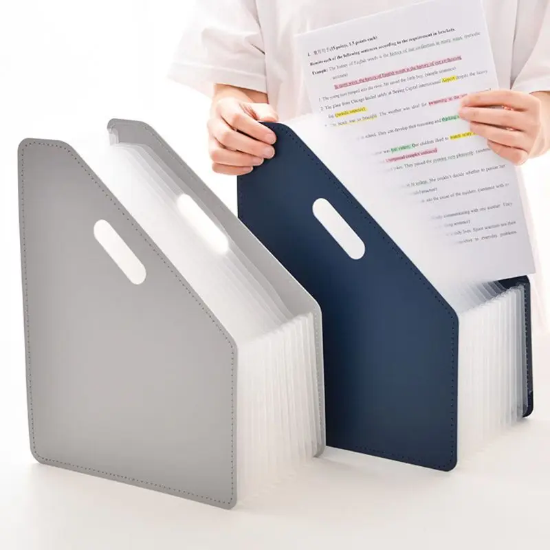 

13 Pockets Desk File Folder Document Paper Organizer Storage Expanding Holder X6HB