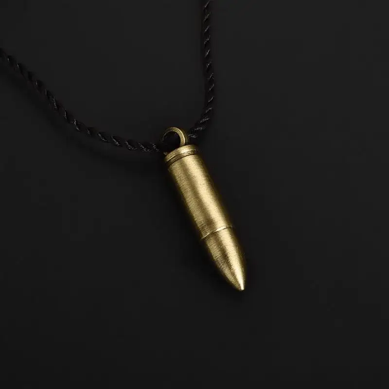 Прохладный Для мужчин пуля Нержавеющая сталь кулон Цепочки и ожерелья военные