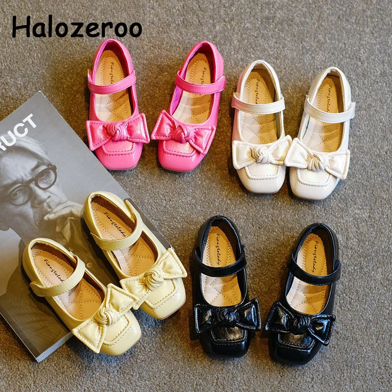 

New Autumn Kids Bow Princess Shoes Baby Girls Brand Shoes Children Cute Shoes Black Dress Flats Fashion Party Shoes Mary Jane