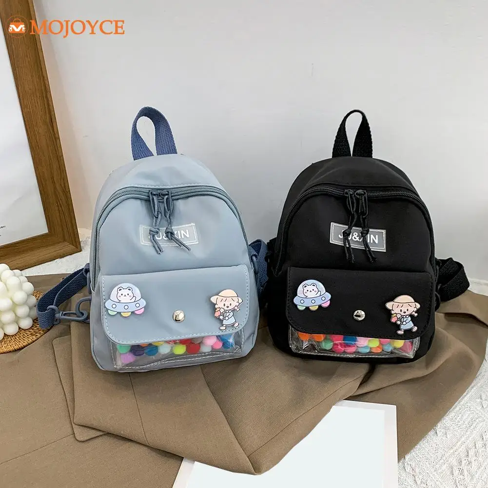 

Preppy Style Printing Backpack Badge Canvas Casual Women Handbags Rucksack Girl Multifunctional Small School Backpack