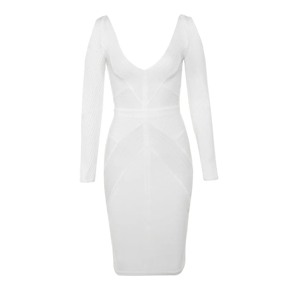 Облегающее Бандажное платье Белое Женское 2019 новые сексуальные изделия с
