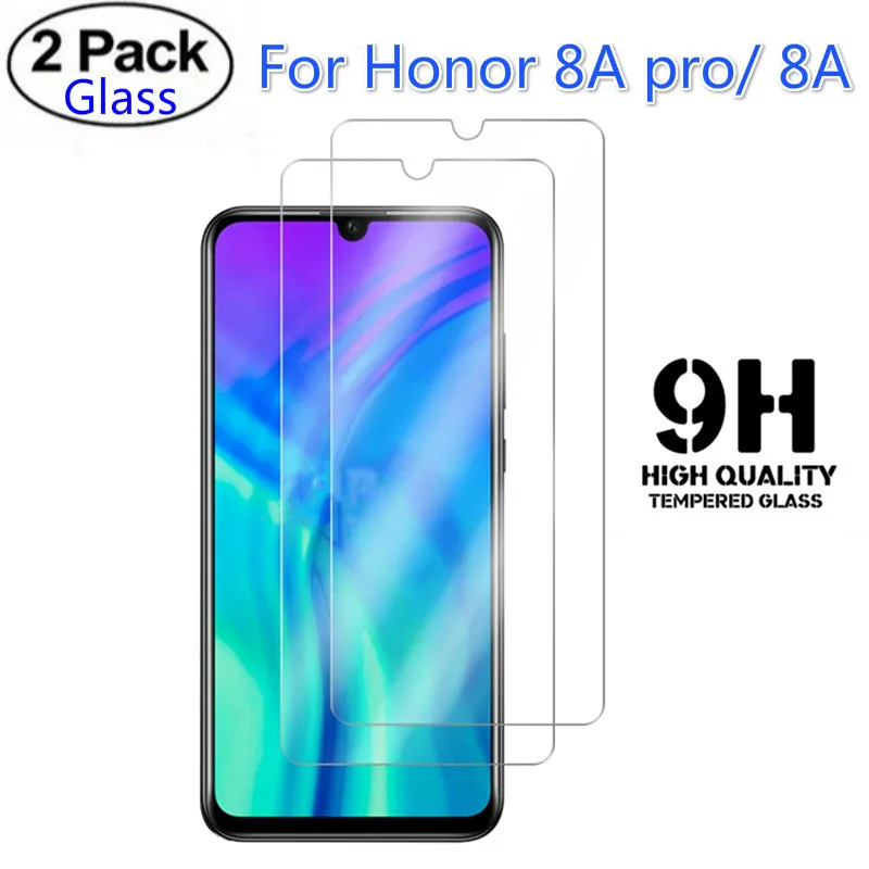 Закаленное стекло для Huawei Honor 8A Pro 2 шт. защитная пленка экрана 9H Защитная Φ