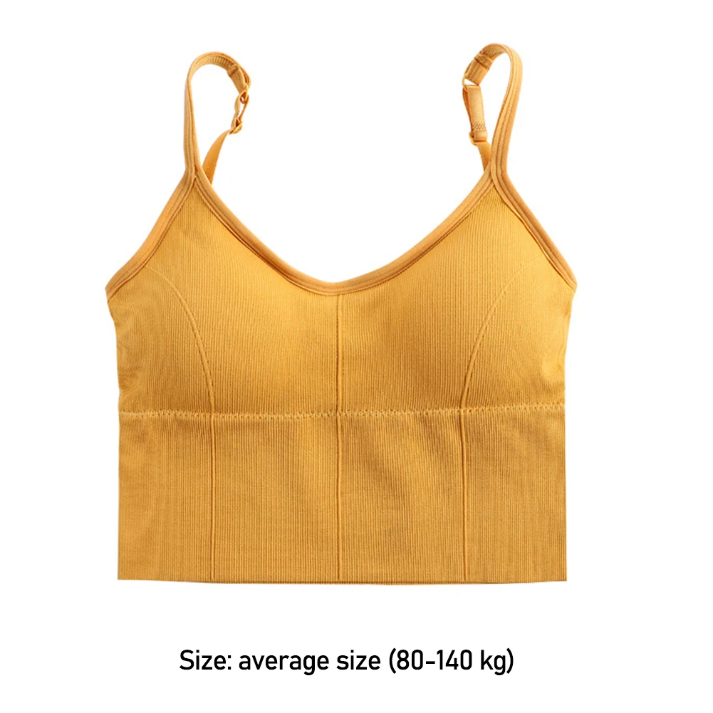 

Women Seamless Wrapped Chest Bra Tank Top Underwear Wireless Padded Solid Lingerie Female Vest Crop Tops Breathable Camisole