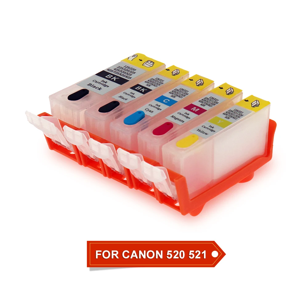 5 цветов PGI520 CLI521 чернильный картридж заправка с чипом ARC для canon PIXMA IP3600 IP4600 IP4700 MX860