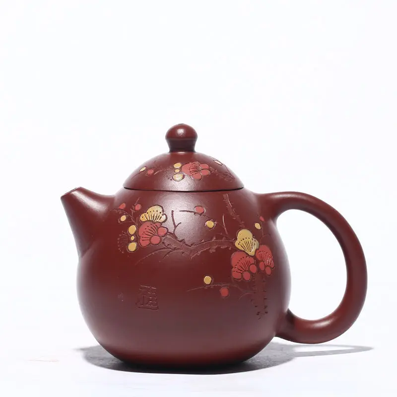 

Hongyun Huyuan raw ore Dahongpao Longdan Zisha teapot hand painted plum blossom teapot