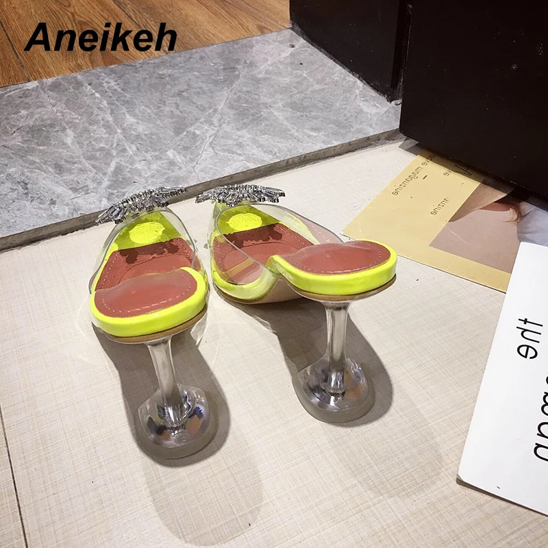 Женские босоножки в Звездном стиле Aneikeh элегантные туфли со стразами и острым