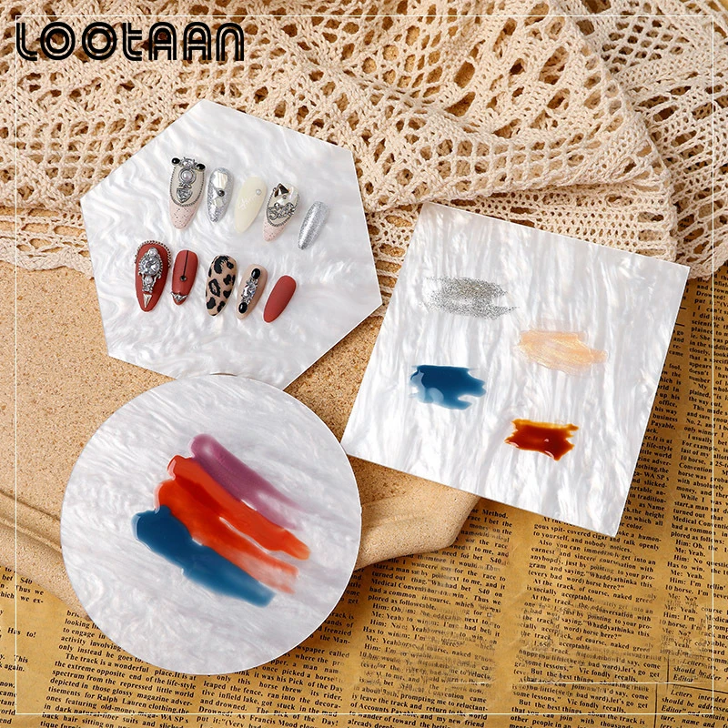 

Resin Nail Art Color Palette Display Board Gel Polish Drawing Nail Color Mixing DIY Manicure Tool Drawing Palette