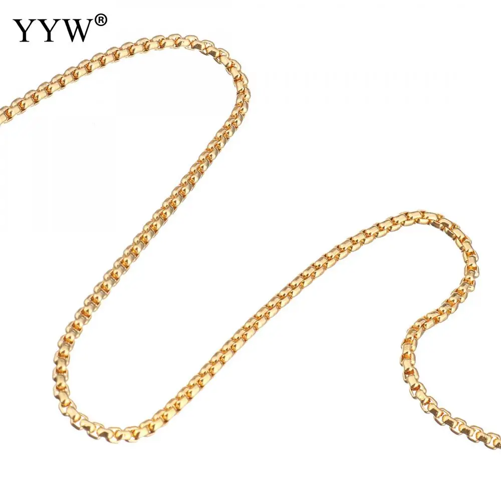 20m/Spool 2mm Women Stainless Steel Box Chain Jewelry Making Bracelet Necklace Chain Link Reel Bobbin 2021 Black Gold Color