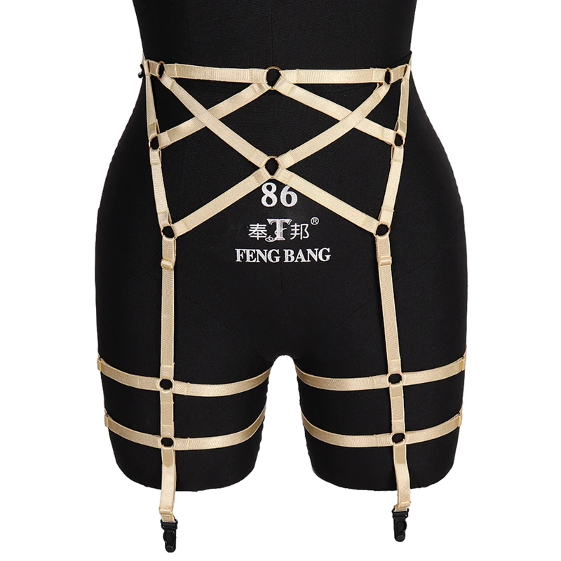 

Womens Sexy Body Harness Bondage Lingerie Elastic Strappy Tops Hollow Out Bra Punk Goth Fetish Exotic Apparel Party Dance Wear