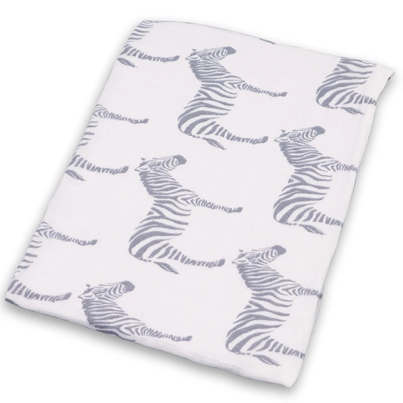 Zebra Детское одеяло из органического хлопка; мягкое детское одеяло для новорожденных; муслиновое Пеленальное Одеяло для кормления; тканевое полотенце; шарф; детские вещи; 60*60 см - Цвет: Zebra