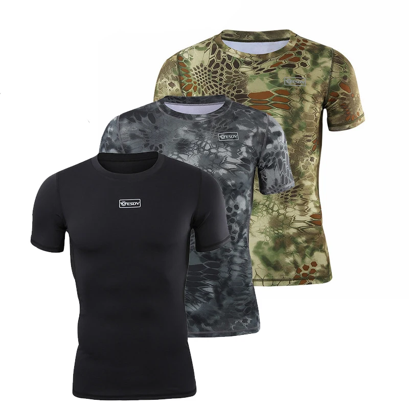 Мужская тактическая камуфляжная футболка дышащая армейская Футболка США