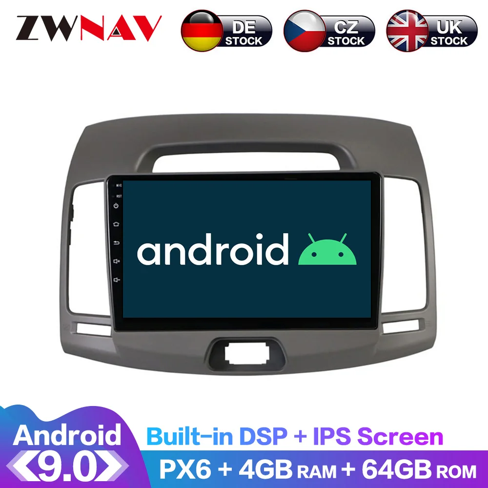 

Android 9.0 4+64G DSP Radio Car DVD Player GPS navigation For Hyundai Elantra 4 HD 2006-2010 Head Unit Multimedia Tape Recorder
