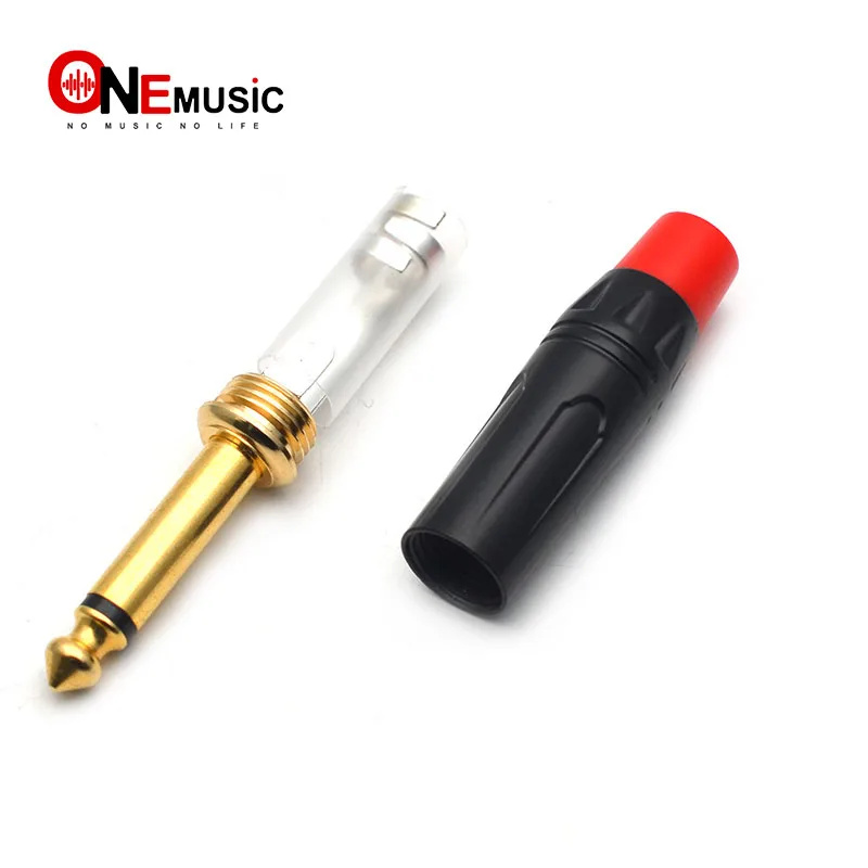 

6.35mm Mono Jack Male Plug Connector DIY Soldering Plug for Microphone