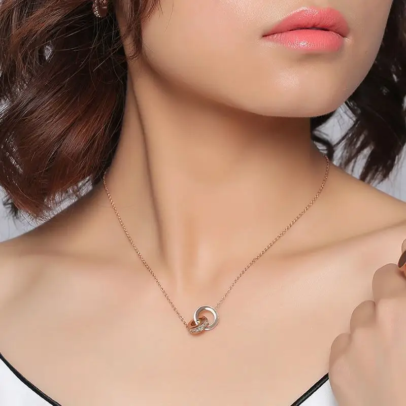 

Fashion Top Brand Woman Jewelry Color Roman Numerals Pendant Necklace 316 L Stainless Steel Jewelry