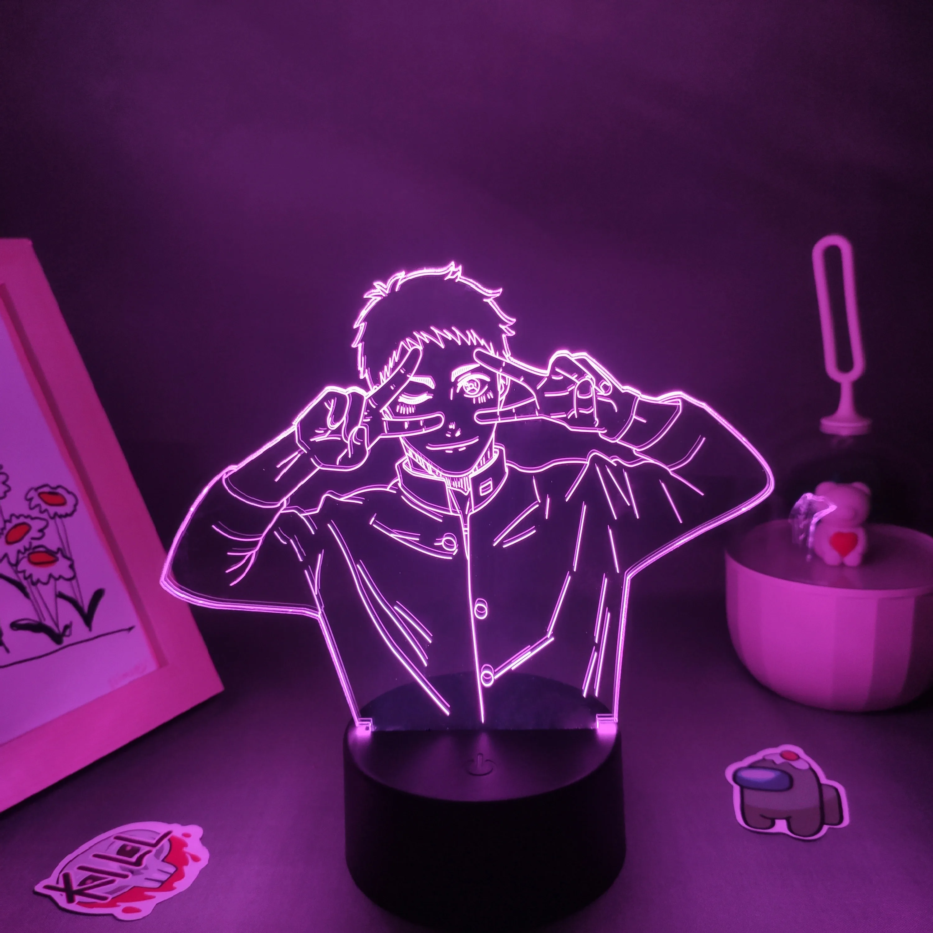 

Haikyuu Anime Figure Daichi Sawamura 3D LED RGB Neon Night Lights Gift For Friend Otaku Bedroom Table Home Manga Lava Lamp Decor