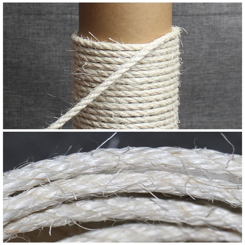 6mm Cat Climbing Frame Sisal Rope Scratching Homemade Ccratching Board DIY Accessories Material White Claw Column | Дом и сад