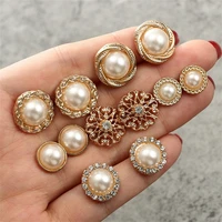 1 set pearl crystal studs earrings women girls elegant rose heart ear studs earring jewelry gift accessories wholesale