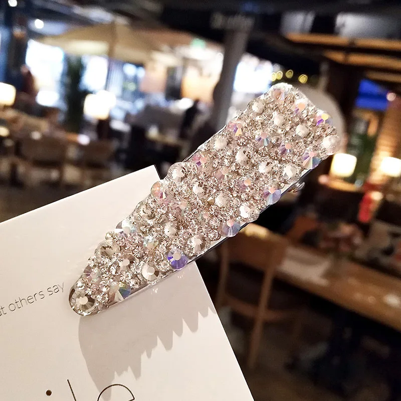 Full Crystal Silver Красочные со стразами повязка для волос для женщин качественные металлические ободок для волос круг женские аксессуары для повязки на голову - Цвет: Full Crystal Silver