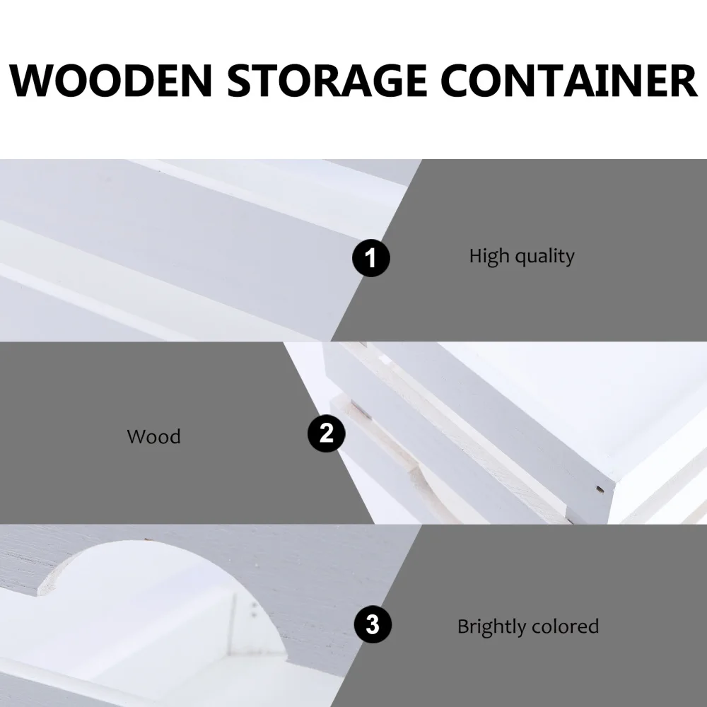 

1 Pc Wooden Decoration Crate Durable Storage Holder Stack-able Storage Bin )