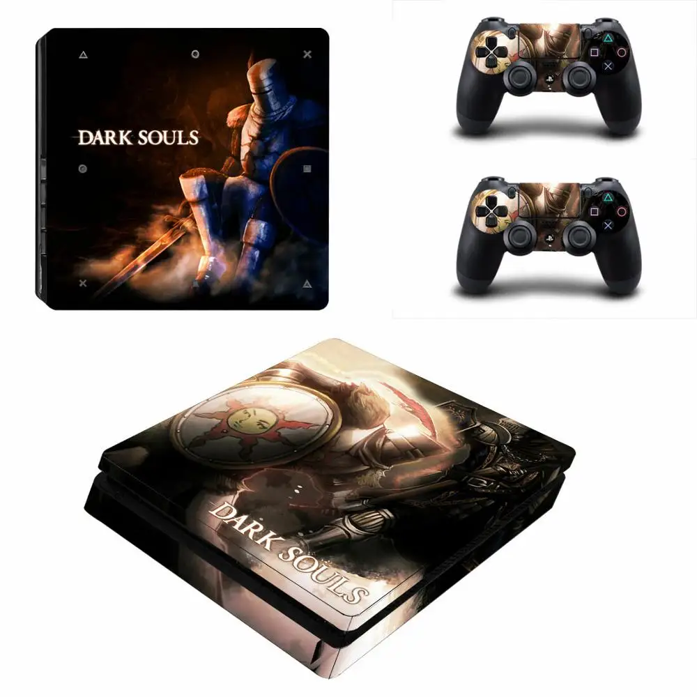 Тонкая наклейка Dark Souls PS4 s Play station 4 наклейки для PlayStation тонкая консоль и контроллер