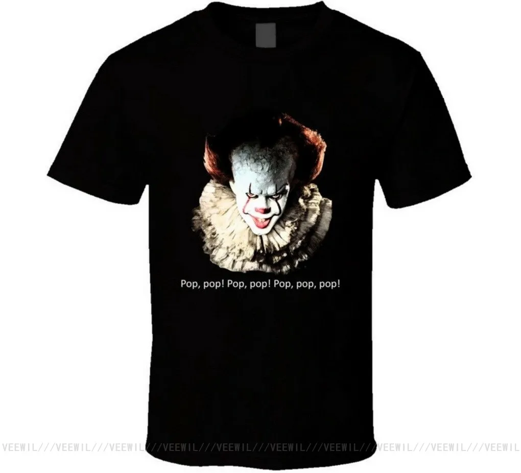 Это Pennywise, страшный триллер, Забавные топы для фанатов фильмов, футболка, модная футболка размера плюс
