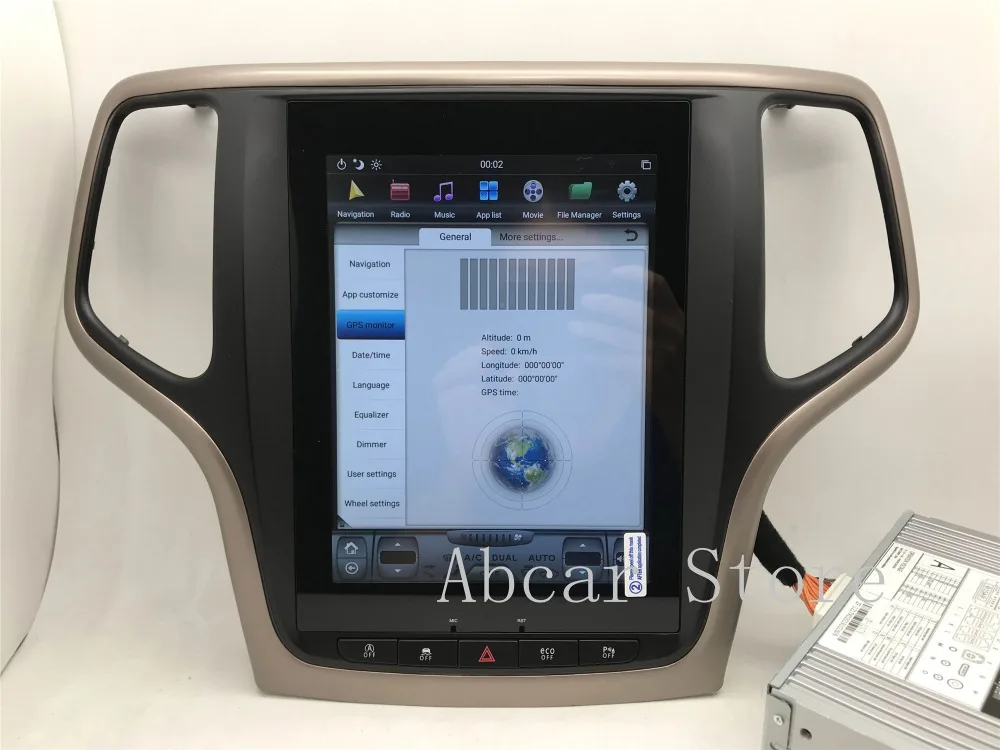 10,4 ''Tesla стиль Android 8,1 автомобильный dvd-плеер gps навигация для JEEP Grand Cherokee 2012- стерео радио CARPLAY ips PX6 HDMI