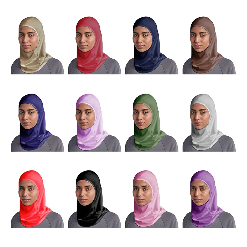 

Inner Hijab Scarf Muslim Islamic Stretch Turban Underscarf Bonnet Neck Full Cover HeadScarf Caps Musulman Turbante Mujer Hijabs