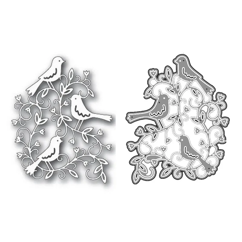 2020 новые металлические высечки и Скрапбукинг для изготовления бумаги Birdies Trio