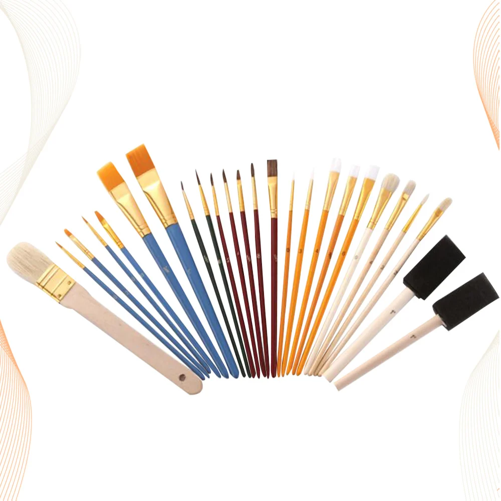 

25pcs Paint Brushes Set Multifunction Brushes Watercolor Oil Painting Brush DIY Drawing Tool for Students Artists