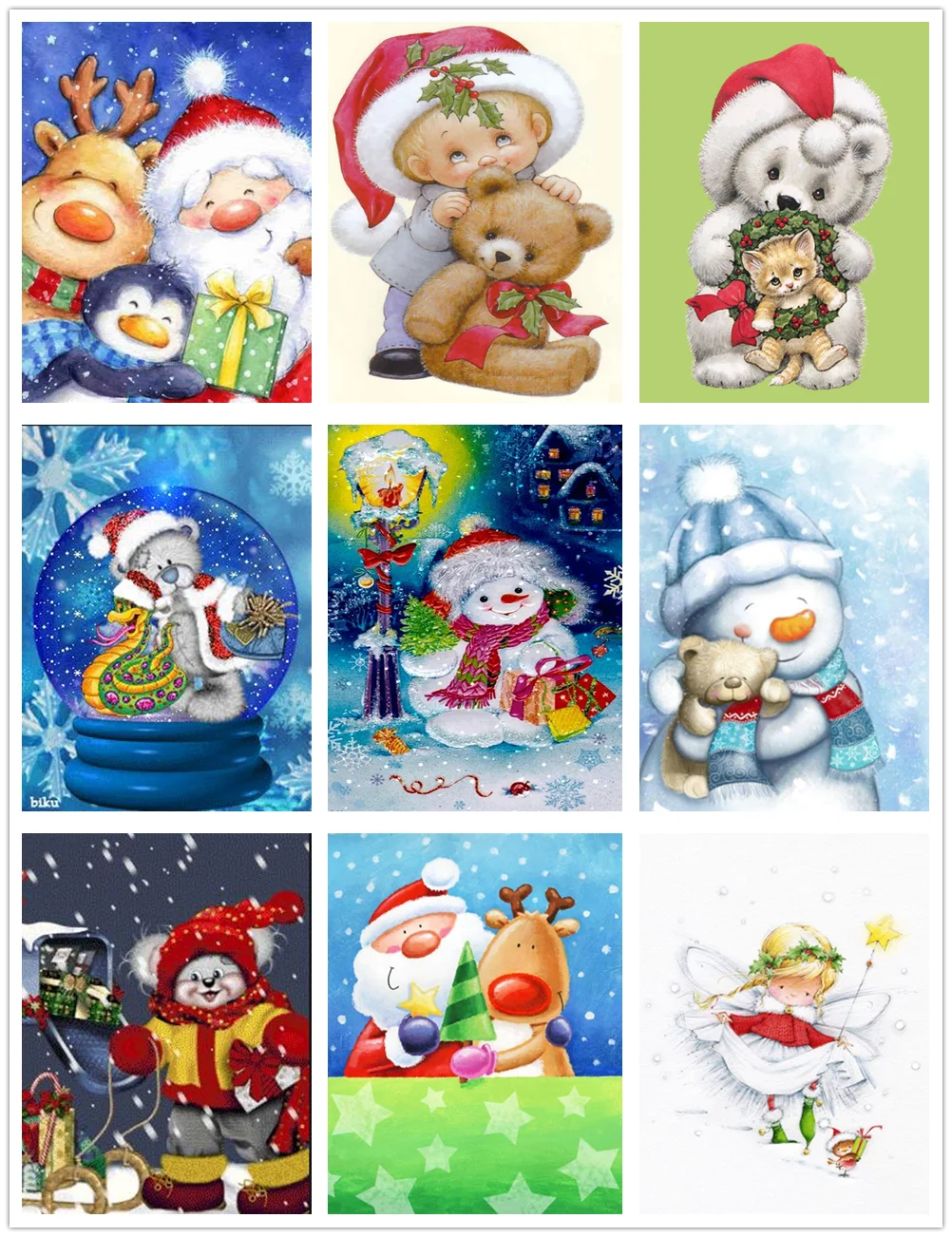 Алмазов картина 5D Рождественский Снеговик бриллианты вышивка зима снежных сцен