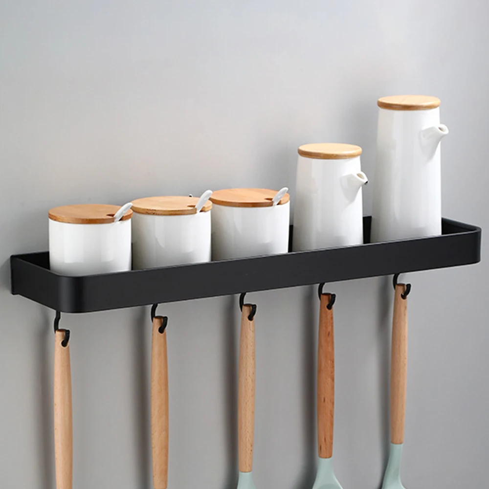 

HILIFE Aluminum Corner Shelves Shampoo Towel Rack Black Wall Mounted Bathroom Storage Shelf