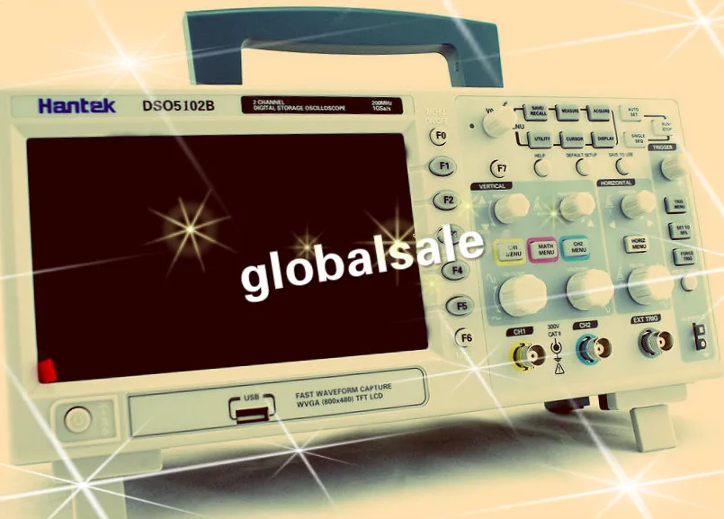 Hantek DSO5102B цифровой осциллограф 100 МГц 1Gs LCD 7 &quotTFT по сравнению с TEK TDS1012B бесплатная