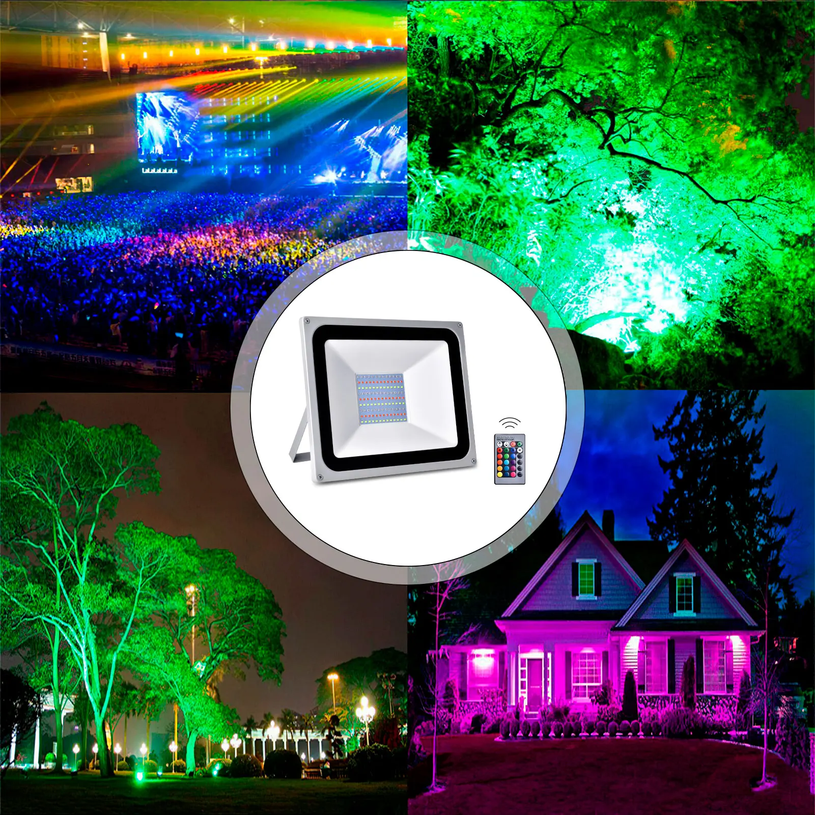110V/220V RGB светодиодные потолочные светильник 30 Вт 50 100 уличная настенная лампа