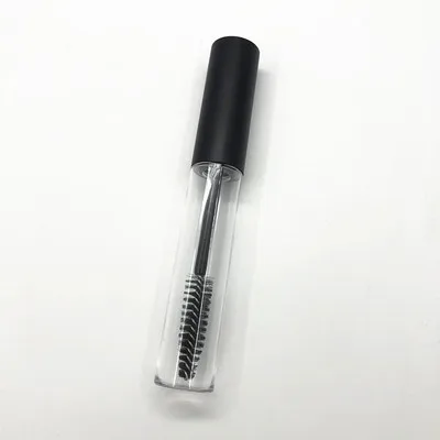Matte Black Cap 50pcs 100pcs 10ml Empty Mascara Tubes White/Silver/Gold/Black Cap Eyelash Tube Mascara Bottle Cream Cosmetic Packaging Container - Цвет: Matte Black Cap