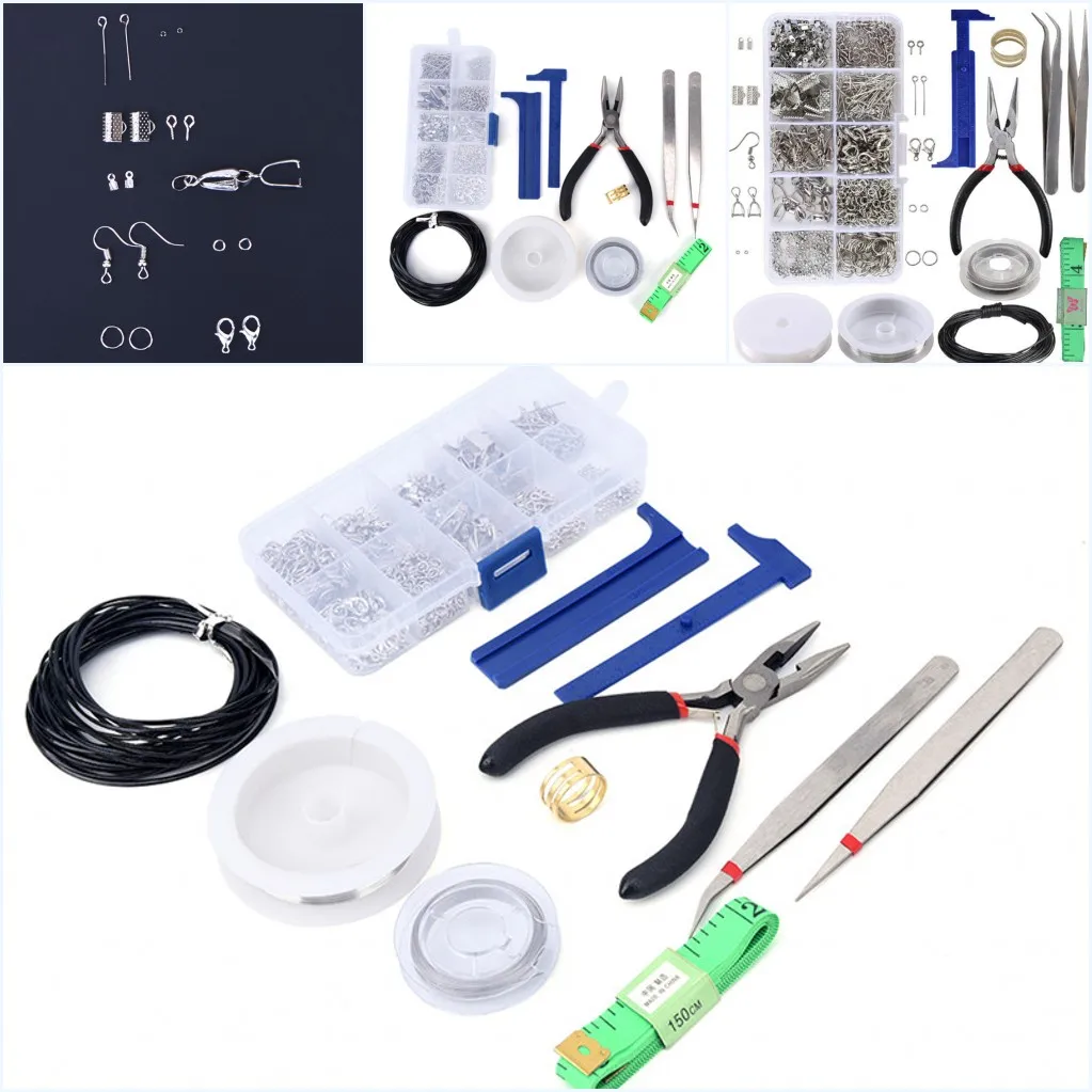 

1 Set Pliers Silver Beads Wire Starter Tool Kit DIY Hnadmde Jewelry Making Repair Tool