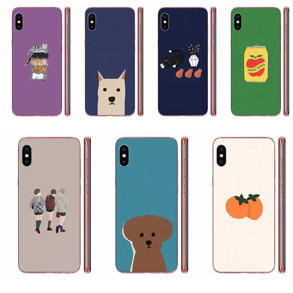 Для Samsung Galaxy S20 S10 Plus 5G Ultra S10e A51 A71 A40 A10 S7 S8 TPU Capa простая и милая иллюстрация |