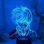 Аниме-лампа My Hero Академия с датчиком и дистанционным управлением, детская спальня, ночник, светодиодная лампа манга, подарок на день рождения, для детской лампы