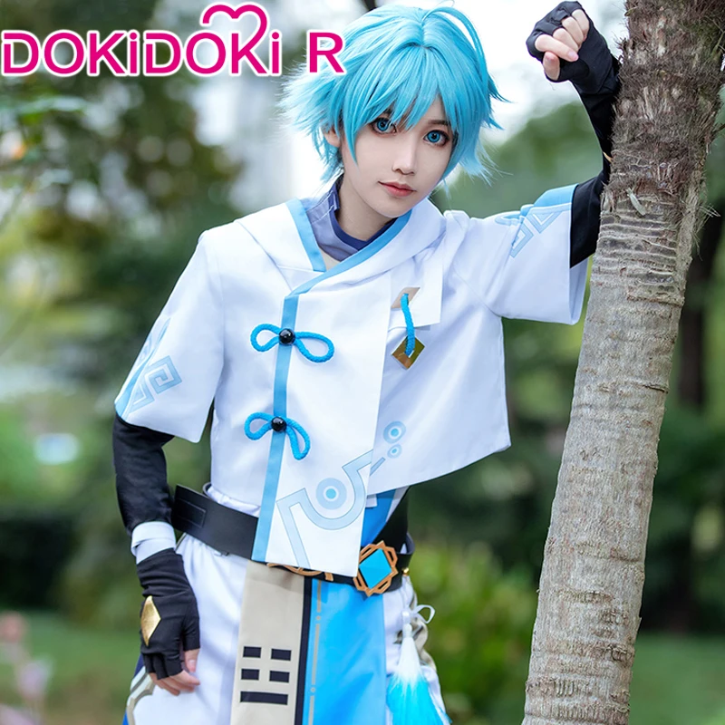 DokiDoki R игра Genshin воздействия Косплэй Chongyun костюм Chong Юн костюм|Игровые костюмы| |
